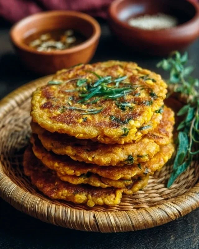 Savory Red Lentil Pancakes
