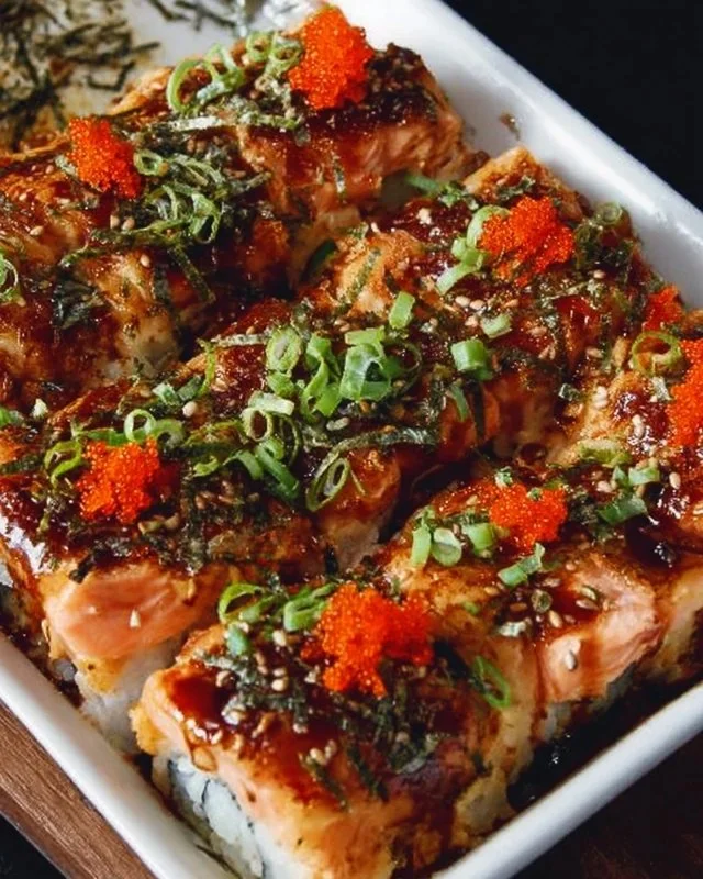 Spicy Salmon Sushi Bake Recipe