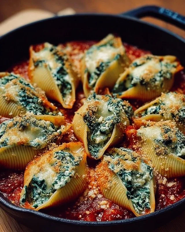 Spinach and Ricotta Stuffed Shells