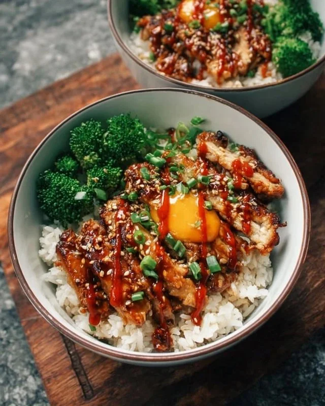 Sticky Chicken Rice Bowls
