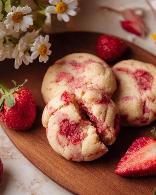 Strawberry Cheesecake Cookies