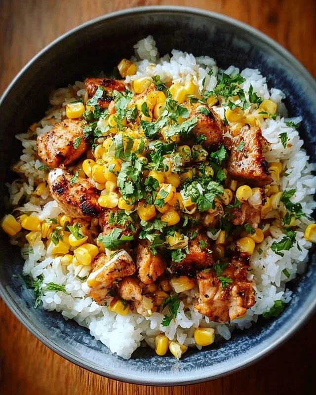 Street Corn Chicken Rice Bowl Recipe