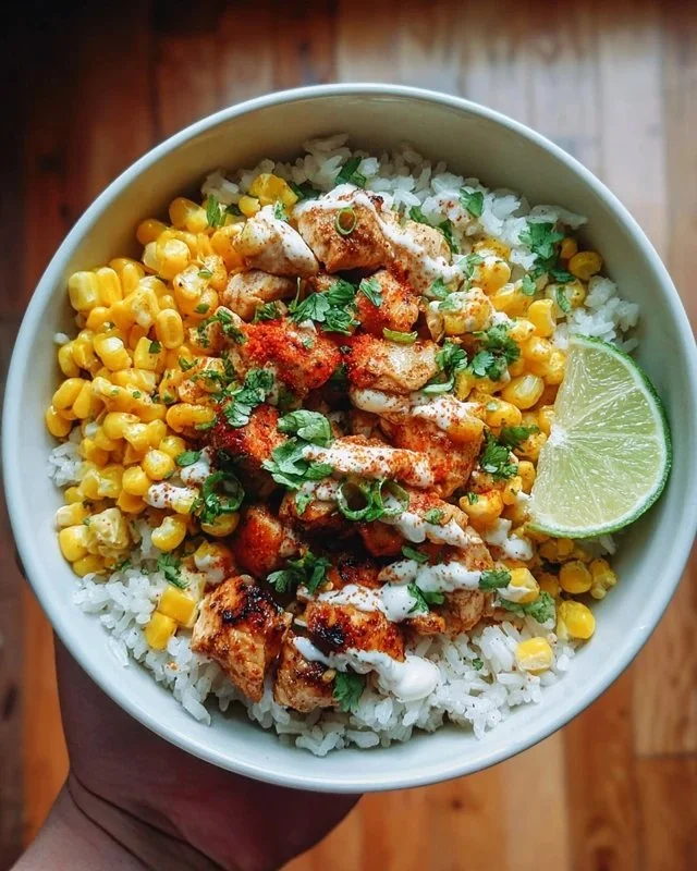 Street Corn Chicken Rice Bowl Recipe
