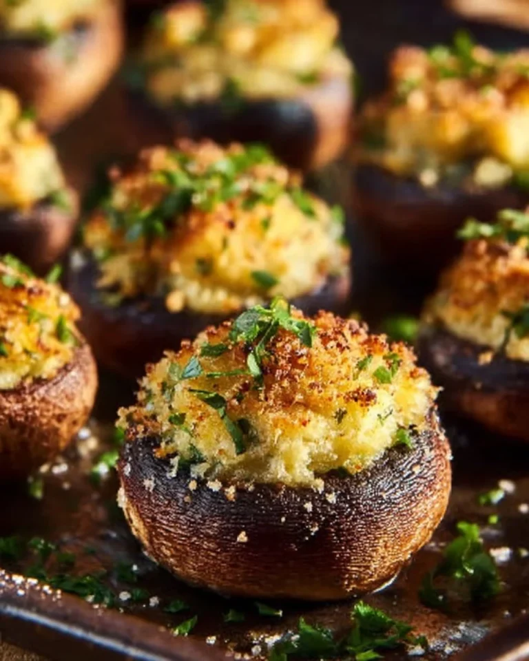 Delicious stuffed mushrooms served at a gathering