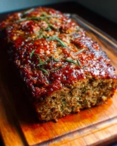Delicious slice of vegetarian meatloaf served with vegetables on a plate