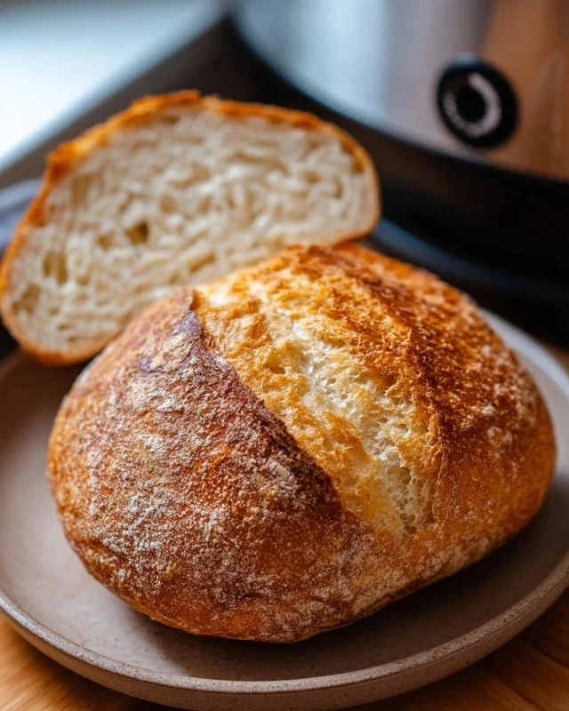 Freshly baked Air Fryer Bread ready to serve in 30 minutes