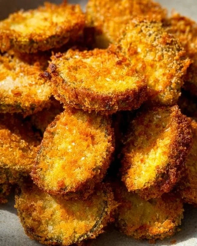 Crispy air fryer fried pickles served with dipping sauce
