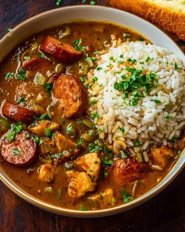 Authentic Cajun Sausage and Chicken Gumbo Recipe