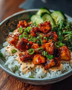 Delicious Bang Bang Chicken Bowl with vibrant ingredients and flavors