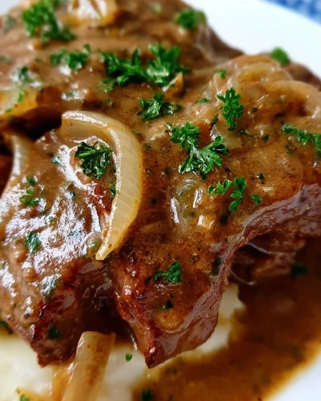 Beef Liver with Onions and Gravy
