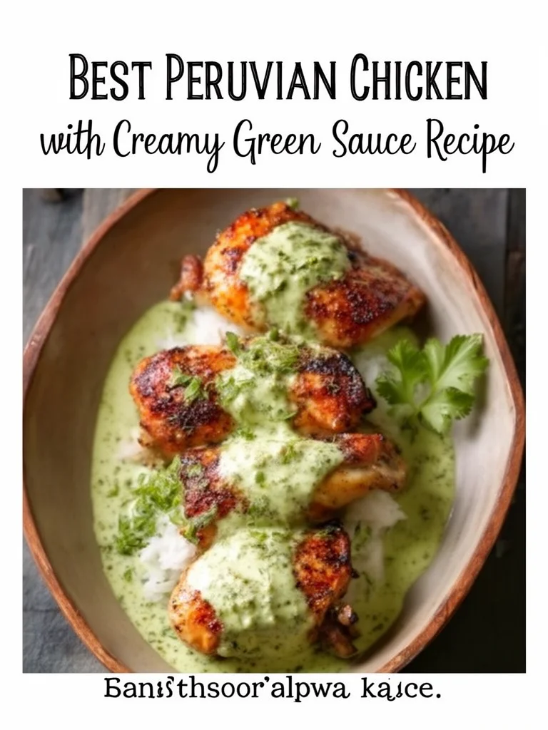 Best Peruvian Chicken with Creamy Green Sauce Recipe