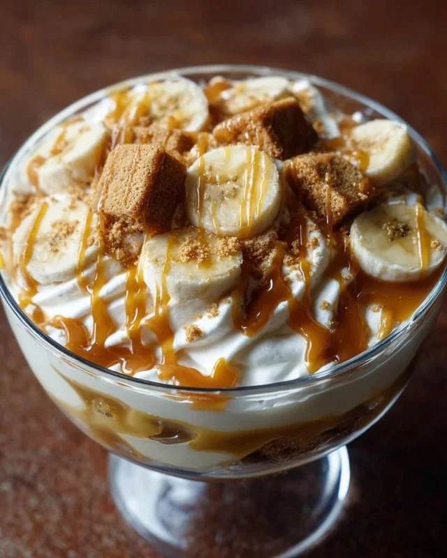 Biscoff Banana Pudding with Caramel