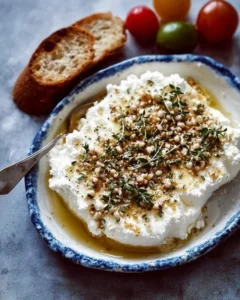 Delicious Boursin cheese appetizer served with fresh vegetables and crackers.