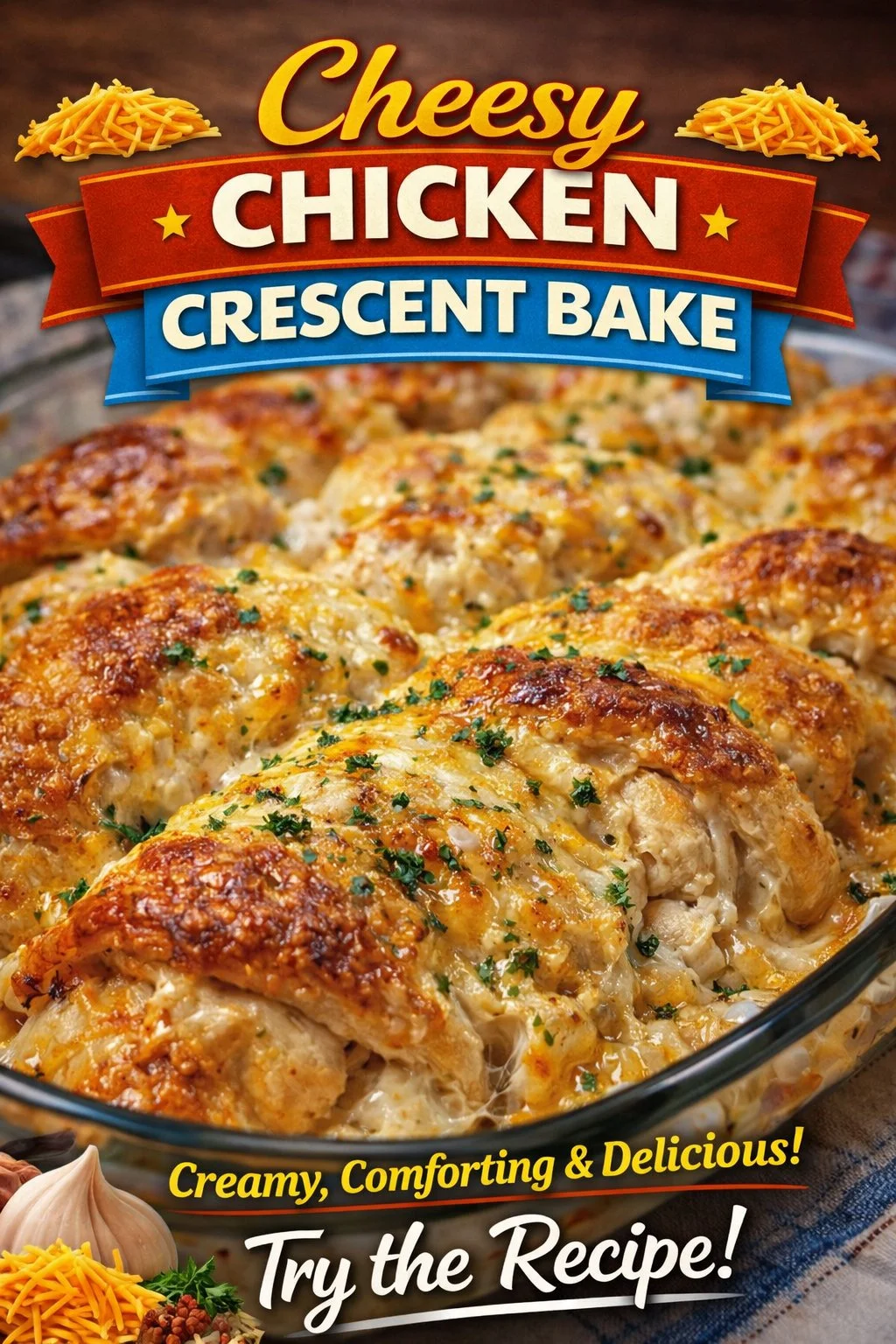 Cheesy Chicken Crescent Bake
