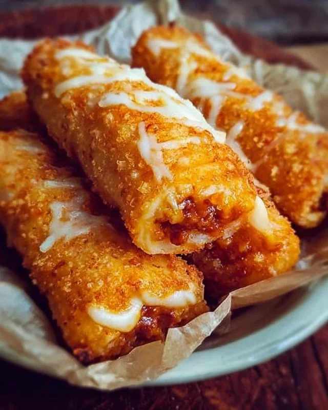 Cheesy taco sticks filled with melted cheese and seasoned meat