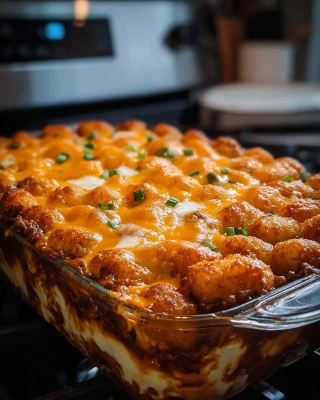 Chili Cheese Tater Tot Casserole: A Family Favorite Dish!
