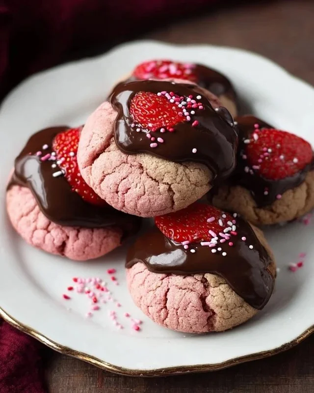Chocolate Covered Strawberry Cookies