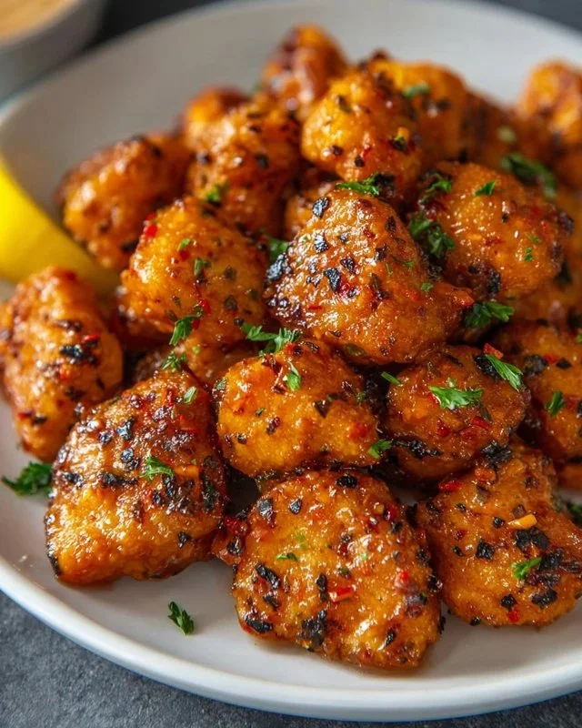Delicious Cowboy Butter Chicken Bites served on a plate