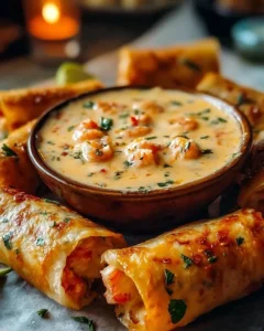Creamy Crab Shrimp Queso served as a delicious party snack