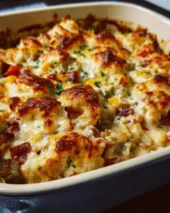 Delicious Crazy Good Casserole served in a baking dish