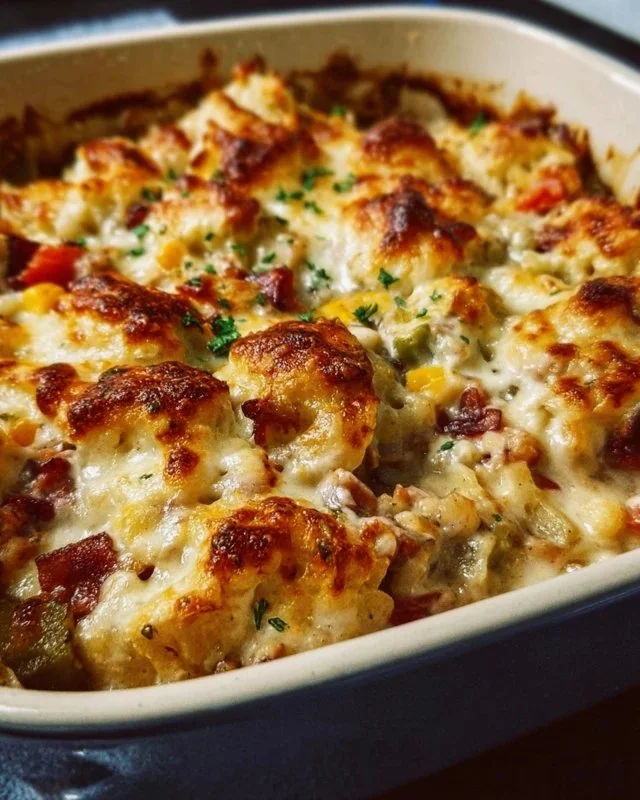 Delicious Crazy Good Casserole served in a baking dish