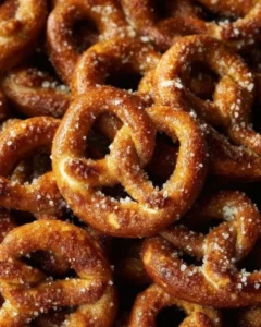 Freshly made crazy good seasoned pretzels with flavorful spices