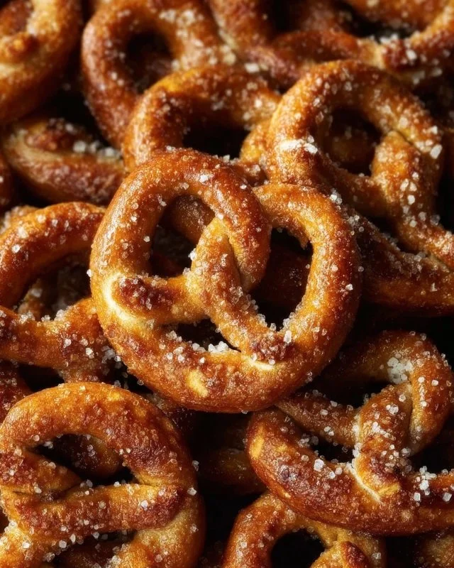 Freshly made crazy good seasoned pretzels with flavorful spices