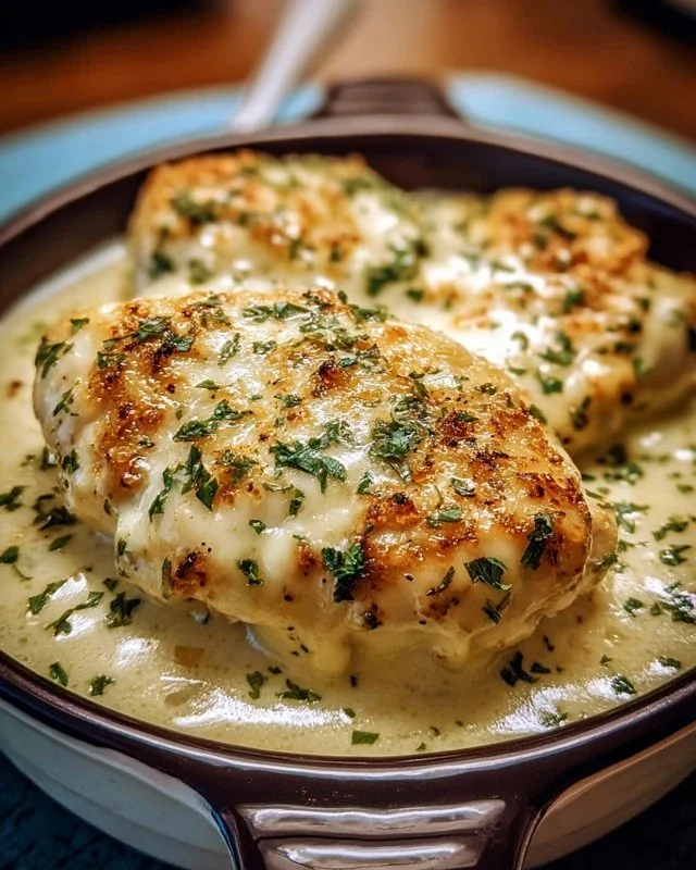 Creamy Baked Chicken with Parmesan and Garlic