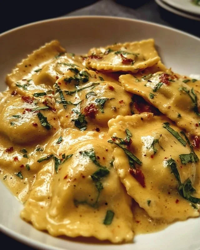 Creamy Tuscan Ravioli