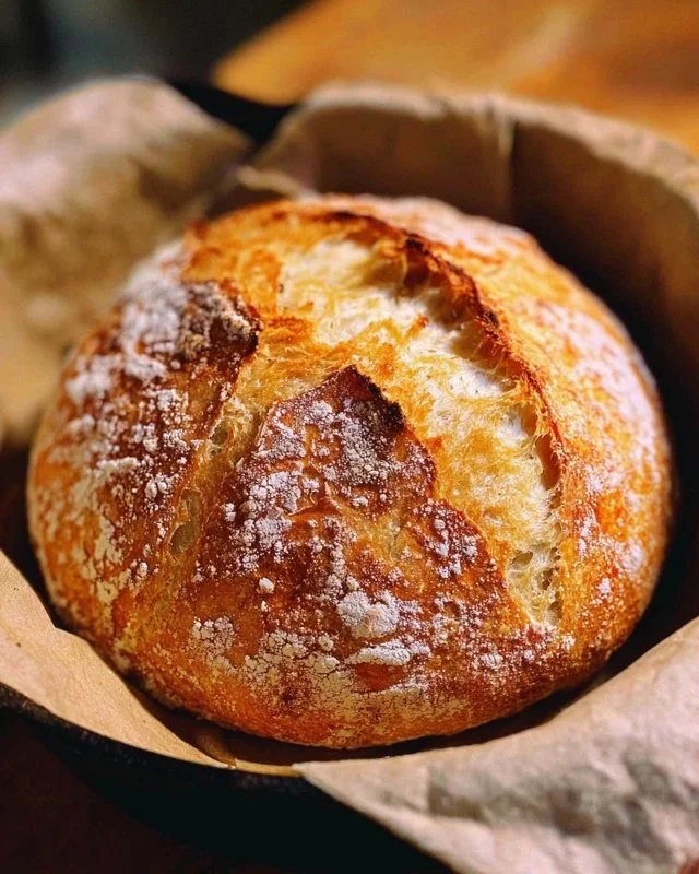 Dutch Oven No Knead Crusty Bread