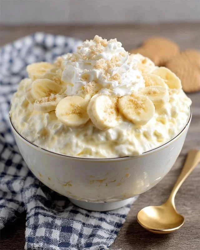 Easy Banana Pudding Fluff Salad