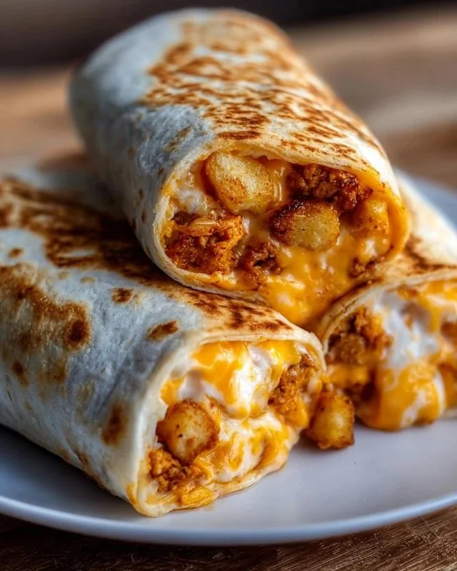 Easy Cheesy Potato Burritos