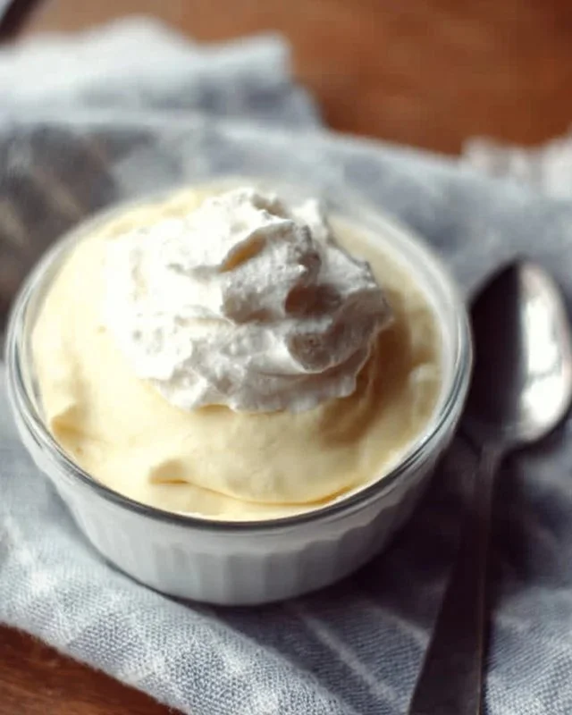 Easy high protein dessert made with Greek yogurt and pudding mix.
