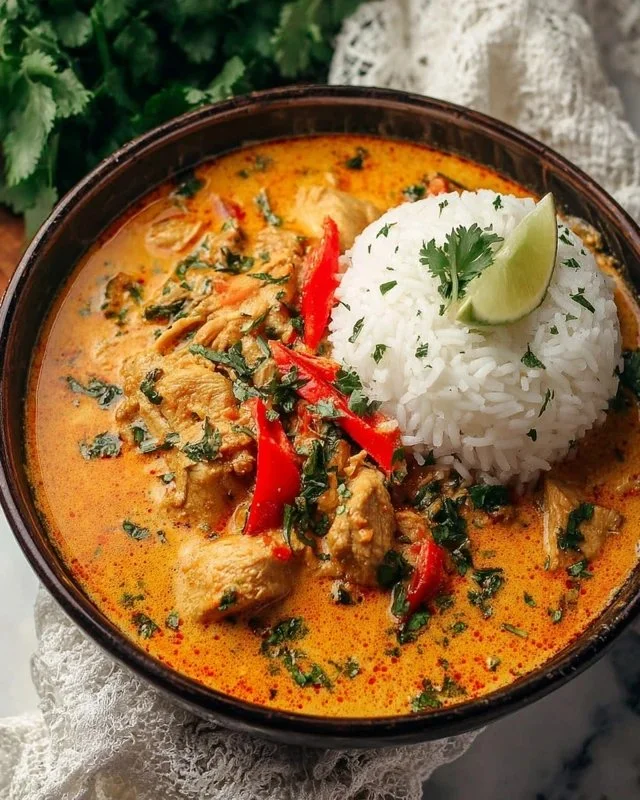 Delicious easy Thai red curry chicken in a one-pot meal