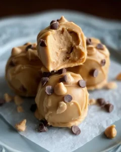 Frozen Greek Yogurt Peanut Butter Bites served on a plate