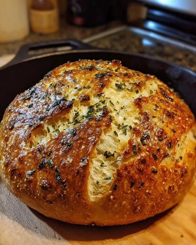 Garlic Herb Dutch Oven Bread Recipe You'll Love Today!