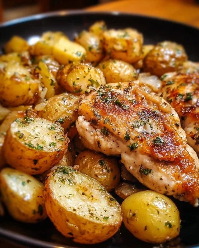 Garlic Parmesan Chicken and Potatoes (One-Pan Dinner)