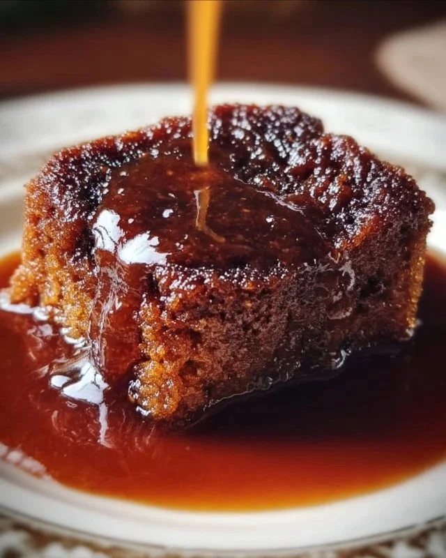 Deliciously moist sticky toffee pudding with rich caramel sauce by Gordon Ramsay