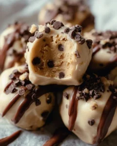 Frozen Greek yogurt and peanut butter bites on a plate