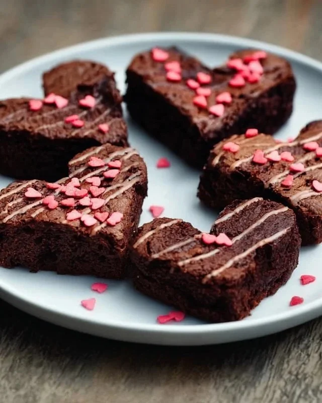 Heart Shaped Brownies Recipe