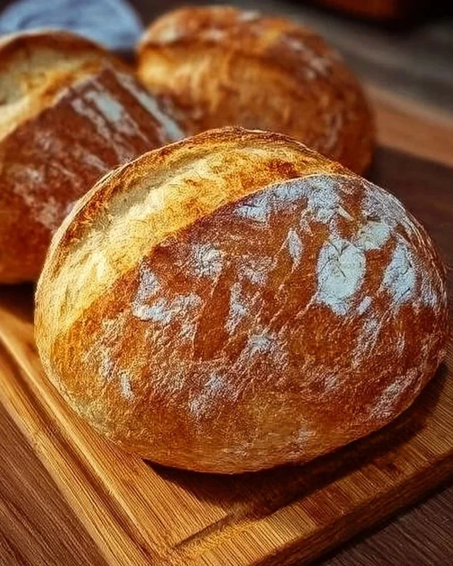 Loaf of homemade German bread with crispy crust and soft interior