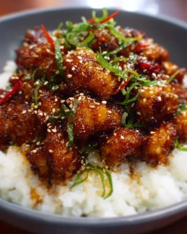 Delicious Honey Garlic Chicken served on a plate with vegetables
