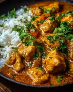 Delicious chicken curry made with authentic Indian spices and ingredients.