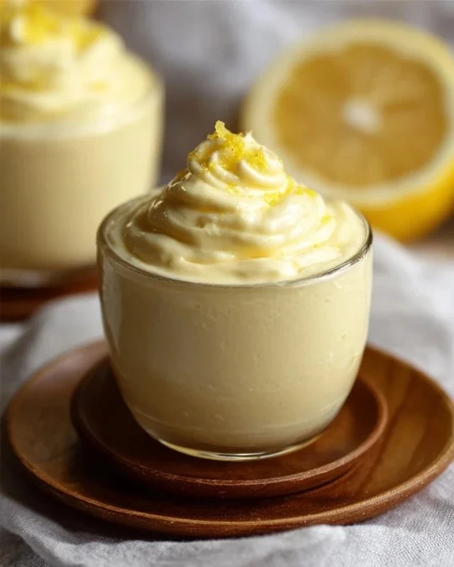 Lemon Cottage Cheese Pudding