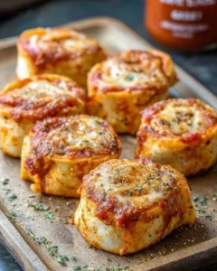 Low-calorie pizza rolls made with 3 ingredients