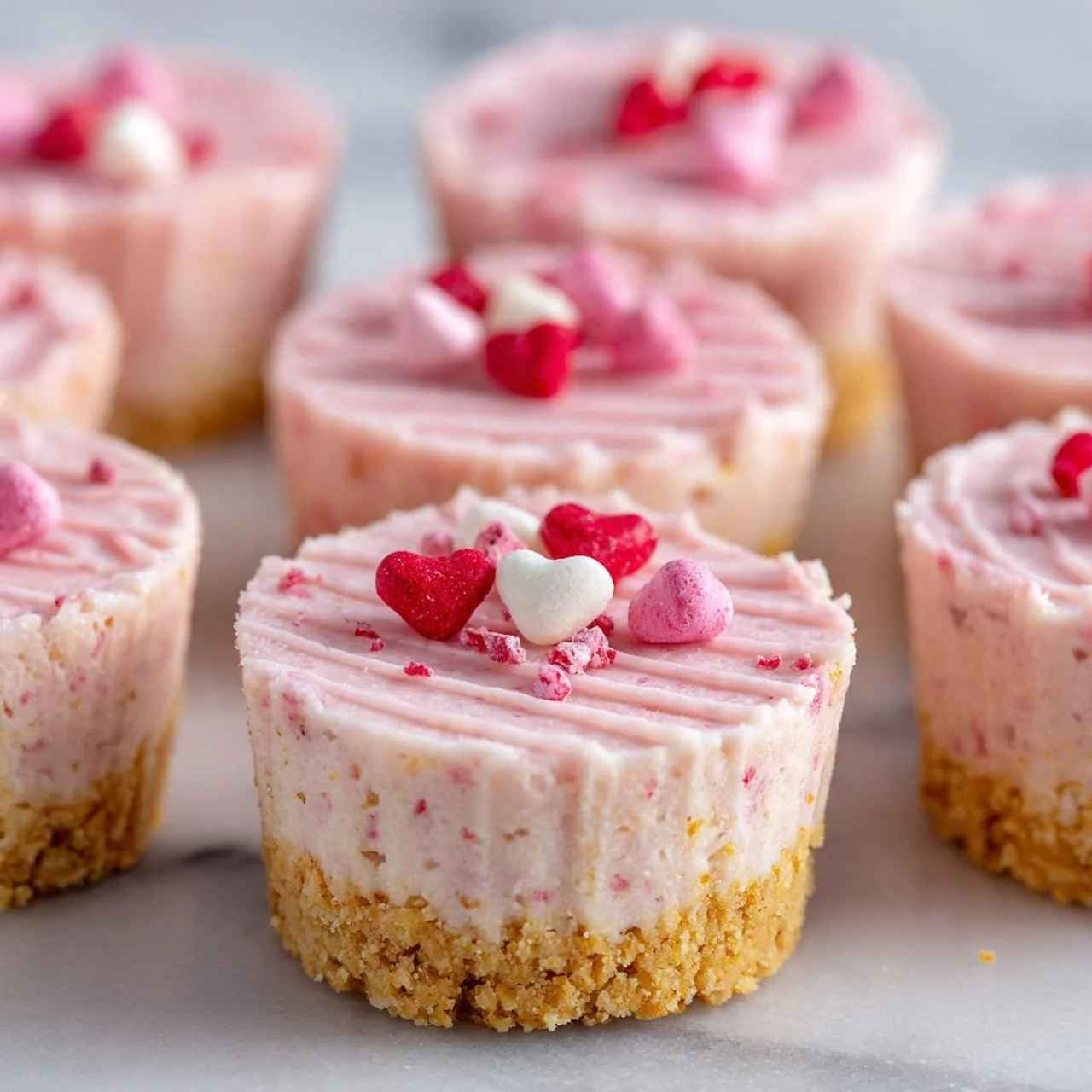 Mini Pink Cheesecakes with M&M's Recipe