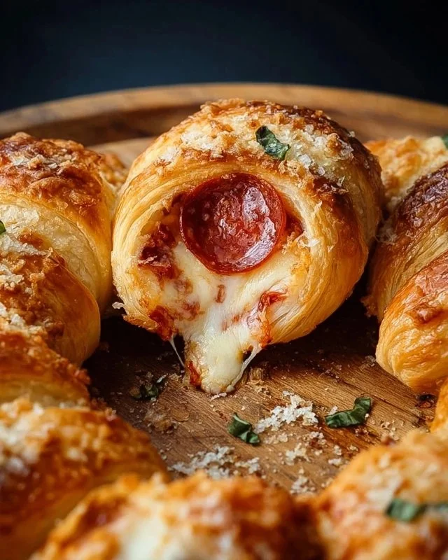Mozzarella Pepperoni Croissant Rolls