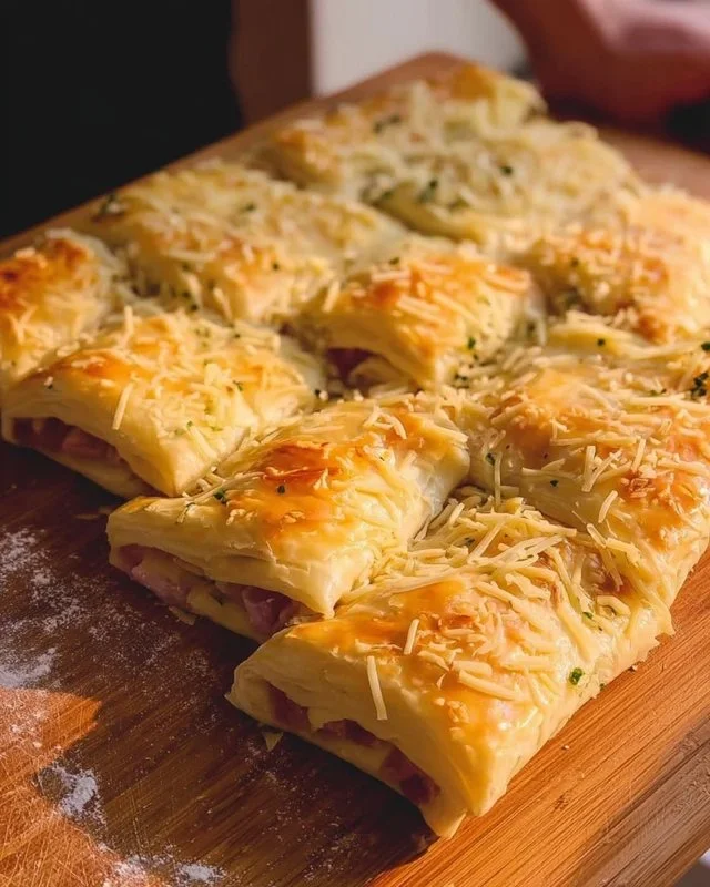 Delicious puff pastry appetizers ready to be served at a party