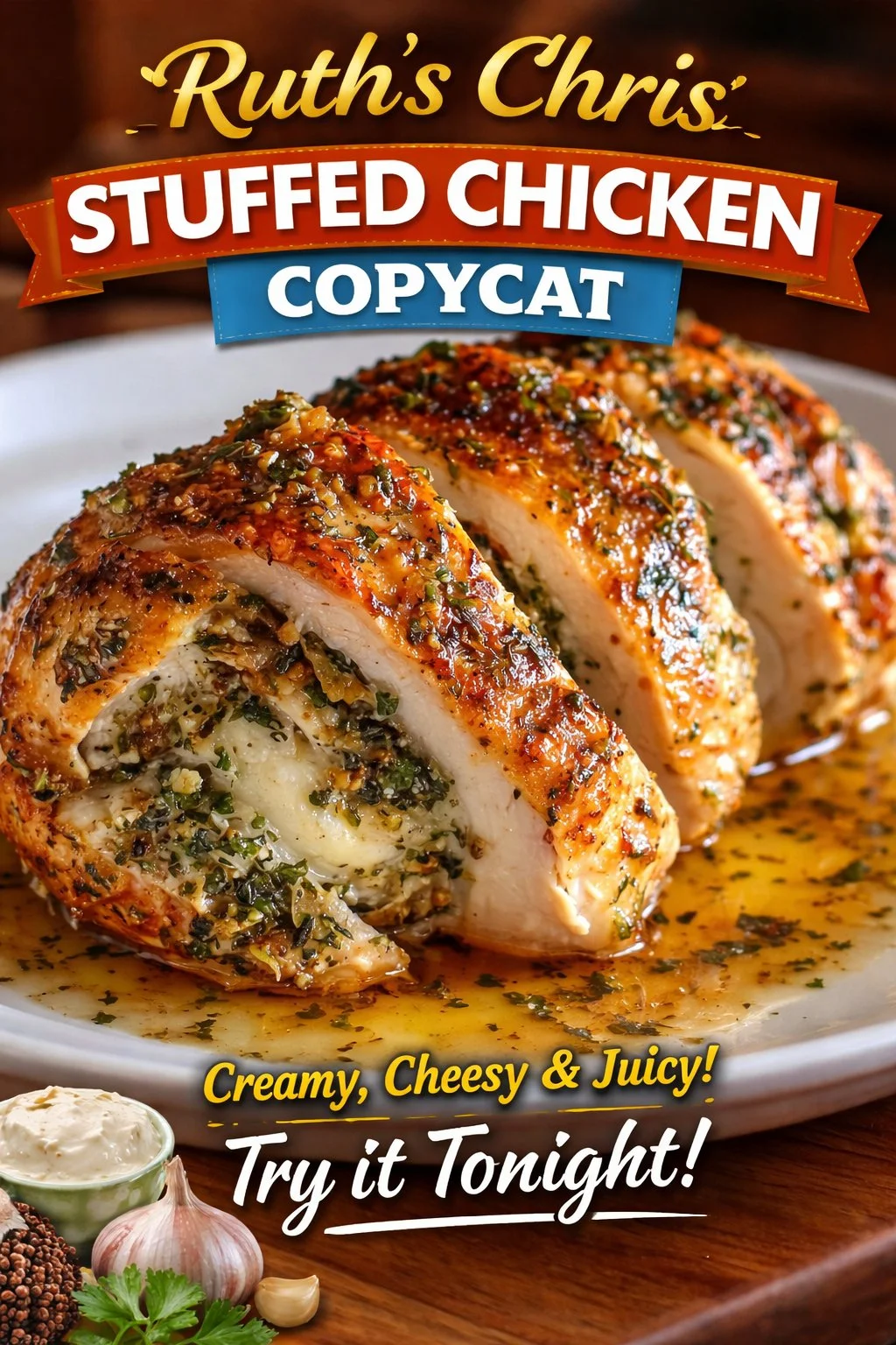 Ruth's Chris Stuffed Chicken Copycat