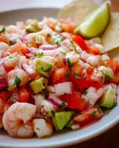 Delicious Shrimp Ceviche with fresh ingredients and zesty flavors